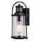 Vaxcel Winfield 5.75-in. 1 Light Black Motion Sensor Dusk to Dawn Outdoor Wall Lantern Clear Glass T0737 - alternate 2